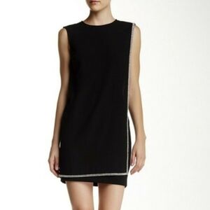 Ted Baker Layered Black Dress With Rhinestone Embellishments Size 2 NWT